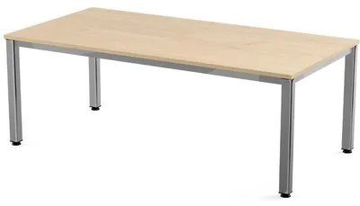 Produktbild von Schreibtisch Executive BxTxH 200x100x73cm Gestell verchromt Platte Melamin buche.