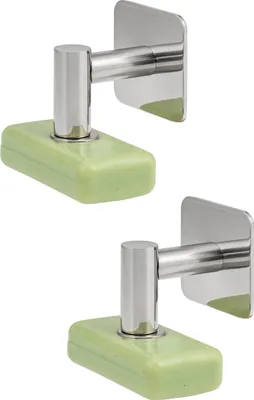 Immagine prodotto di bremermann Porta sapone con magnete - sapone a sospensione, solo fissaggio adesivo, acciaio inox lucido