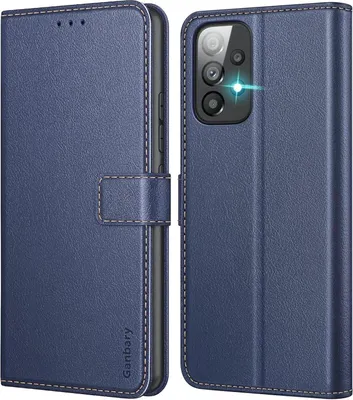 Produktbild von Samsung Galaxy A53 5G Handyhülle Blau Leder Tasche Flipcase mit Kartenschlitzen