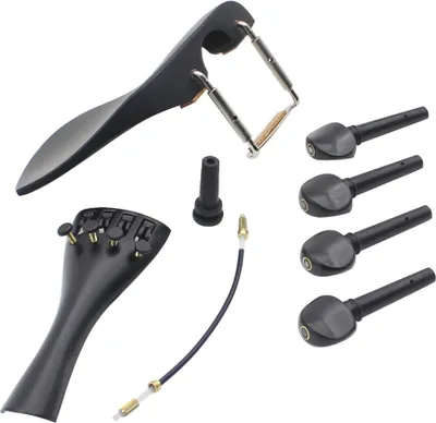 Produktbild von Kinnhalter für 4/4-Violine, Kinnhalter mit Stimmwirbel, Saitenhalter, Feinstimmer, Endpin-Zubehörsatz