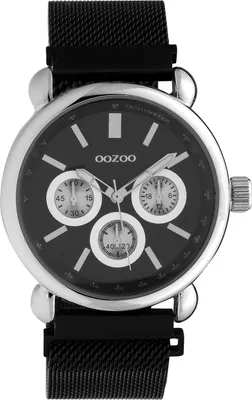 Produktbild von Oozoo Damen-Herren Metallarmband Uhr Timepieces schwarz Analog Quarzuhr UOC10696