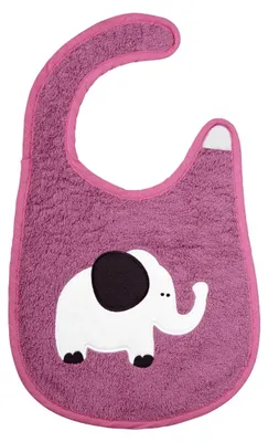 Image de ASA Selection, bavoir pour bébé, motif éléphant, 26,5 x 42 cm