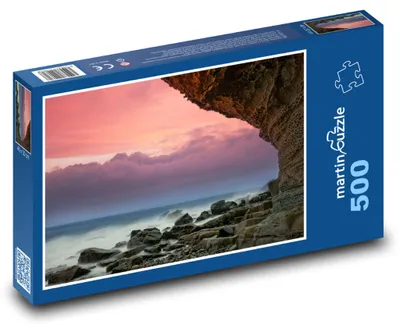 Zdjęcie produktu dla Puzzle 500 Skaliste wybrzeże o zmierzchu - martinpuzzle