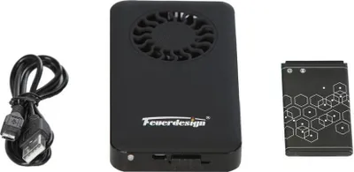 Image de Kit de ventilation de rechange Feuerdesign, y compris batterie et câble de chargement