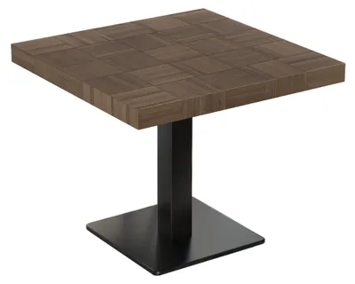 Produktbild von CM | Bistro Tisch | 80 x 80 cm | H 77 cm | Walnuß | Gestell: Schwarz | Bistrotisch Gastro Tisch