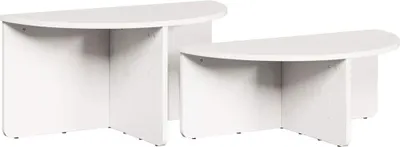 Immagine prodotto di vidaXL Tavolino 2 pezzi Bianco Legno massello di pino