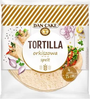 Zdjęcie produktu dla Tortilla orkiszowa D Cake 25 cm 240 g