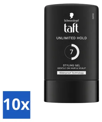 Produktbild von 10 x Taft Men Power Styling Gel Unlimited Hold 7 - 300 ml - Vorteilspackung - 10 Stücke