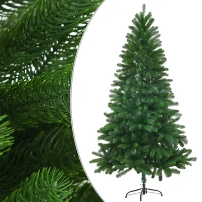 Image de vidaXL Sapin de Noël artificiel avec éclairage & boules 150 cm Vert