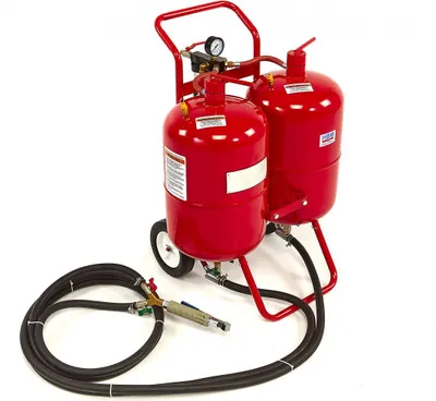 Produktbild von Sandstrahlkessel 2x37Liter 170-500l/min DUO Betrieb Sandstrahlgerät Sandstrahler