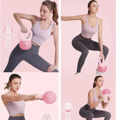 Produktbild von Kettlebell 6kg - Weiche Gewichte für Krafttraining und Home Workouts