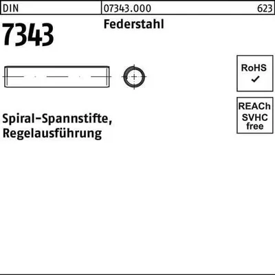 Produktbild von Spiralspannstift DIN 7343 4 x 26 Federstahl Regelausfhrung