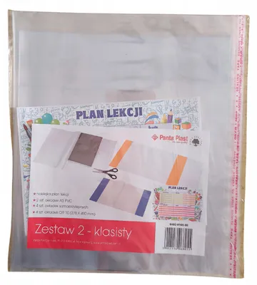 Produktbild von Panta Plast Buchumschläge 10er Set mit Stundenplan
