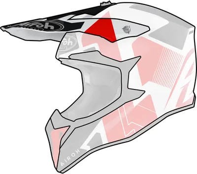 Produktbild von Die Frontvisier des Airoh WRAAP Raze Helms in glänzendem Rot