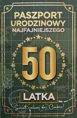 Image de Carte d'anniversaire 50 Nouveau passeport masculin