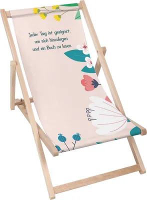 Produktbild von Dreamroots Liegestuhl klappbar Holz,  bis zu 130 kg, Sonnenliege klappbar mit 3-stufiger Neigungsregulierung der Rückenlehne, Jeder Tag Ist Geeignet