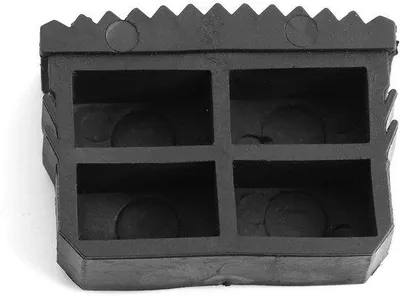 Image de Semelles antidérapantes pour escaliers en aluminium - Lot de 4 - Antidérapantes - Pour profilés de 57 x 21 mm