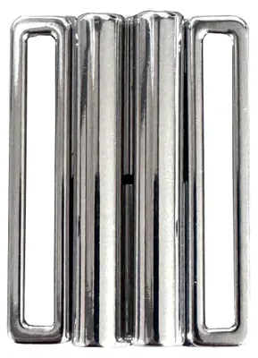 Silberne Gürtelschnalle für Stretchgürtel, 40 mm, 1 Stück