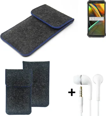Produktbild von K-S-Trade Handy Schutz Hülle kompatibel mit Blackview BV5100 Schutzhülle Handyhülle Filztasche Pouch Tasche Case Sleeve Filzhülle dunkelgrau,