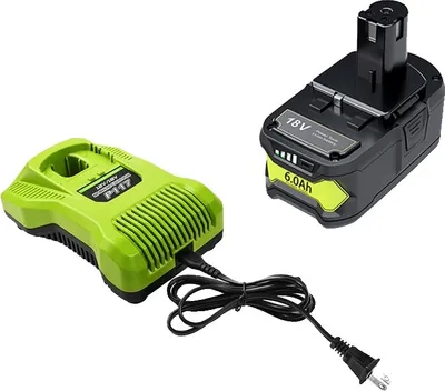 Zdjęcie produktu dla Ryobi 18V litowo-jonowy, pojemność 6.0Ah, ładowarka w zestawie, 1 ładowarka 6Ah 1