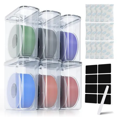 Produktbild von Vigevee 6er-Set 3D Drucker Filament Aufbewahrungsbox 4L, Wasserdichte Trockenbox mit Trockenmittel für 1,75mm Filament