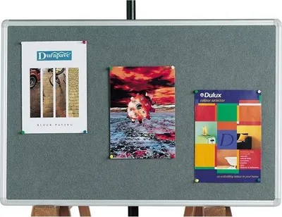 Image de Q-Connect® KF01073 Tableau d'affichage feutre 90 x 60 cm gris