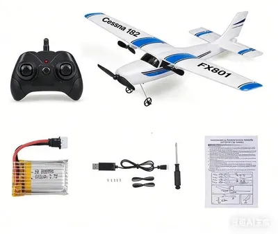 Immagine prodotto di Aereo RC FX801 - Modello di aereo radiocomandato - 2,4 GHz, 2 canali, RTF - Schiuma EPP - 20 minuti di autonomia di volo - Per principianti e ragazzi dai 14 anni in su - Blu