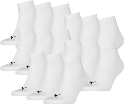 Produktbild von 15 Paar Uni Puma Quarter kurze Sportsocken in Weiß Größe 39-42