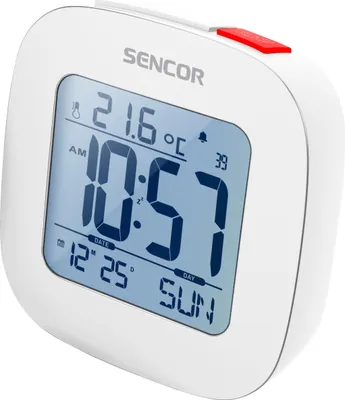 Zdjęcie produktu dla Sencor SDC 1200 W, Cyfrowy budzik, Kwadrat, Biały, 0 - 60 °C, F, °C, Dzwonek
