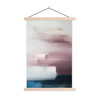 Produktbild von MuchoWow® Textilposter Malerei - Ölgemälde - Abstrakt 60x90 cm mit holzfarbenen Rahmen - Textil