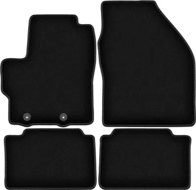 Produktbild von Wielganizator Velours-Autoteppiche – passend für Toyota Yaris Cross (Crossover, Bj. 2020-) –  schwarz, passgenau, mit Befestigungen set 4 Stk.