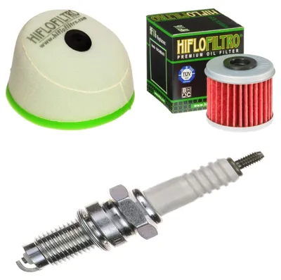 Immagine prodotto di Kit di manutenzione per Honda CRF 150 R 17-14 pollici 2007-2015: filtro e candela di accensione di Pamoto - Nuovo