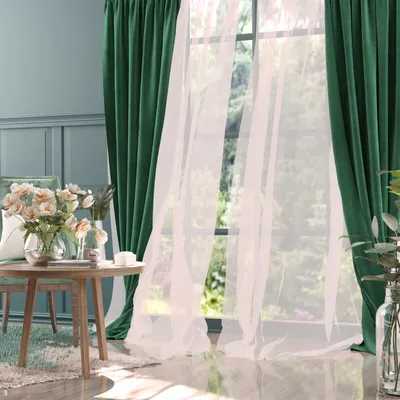 Obrázok produktu pre Moradi velúrová záclona na priechodkách Fľaša zelená140x250cm