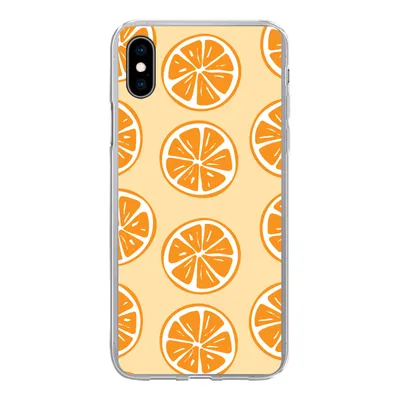 Produktbild von MuchoWow® Handyhülle Schutzhülle Hülle für iPhone Xs Obst - Orange - Tropisch Silikon Softcase Handy Hülle - Handytasche