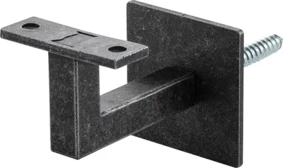 Zdjęcie produktu dla Wspornik poręczy z mocowaniem śrubowym, odległość od ściany 78 mm, stal pasywowana na czarno