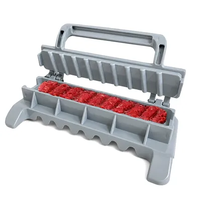 Produktbild von BBQ Spieß Former für Schaschlik, Küchenhilfe für gleichmäßige Fleischspieße, faltbar, lebensmittelecht, ideal für Grill & Outdoor