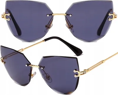 Image de Lunettes de soleil sans monture pour femmes avec verres œil de chat, gris/rose/marron clair, métal, filtre UV 400 cat 3