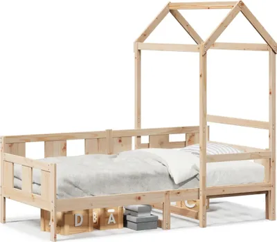 Produktbild von vidaXL Tagesbett mit Dach 80x200 cm Massivholz Kiefer