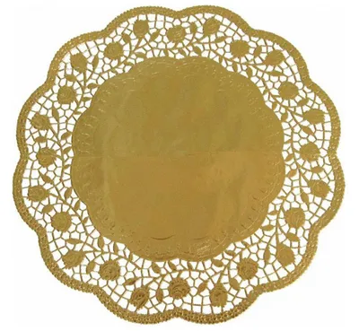 Produktbild von 40x Deko-Tortenspitzen rund gold Ø 32 cm