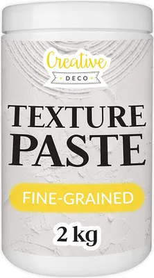 Obrázok produktu pre Creative Deco Jemnozrnná štruktúrna Pasta 2 kg Biela Jemná Pasta na Umelecké Projekty Na Akrylové Maľovanie Jednoduchá Aplikácia špachtľou Na 3D Efekty, štruktúry, Textúry