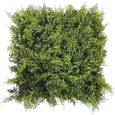 Produktbild von Künstlicher Buchsbaum - Graswand Paneele 50 x 50 cm - Set mit 6 Platten - Indoor Pflanzenwand - Sichtschutz Hintergrund - Grün
