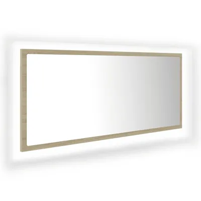 Image de vidaXL Miroir de salle de bain LED Chêne Sonoma 100x8,5x37 cm Acrylique