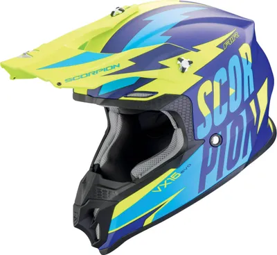 Immagine prodotto di Scorpion VX-16 Evo Air Slanter blu opaco giallo neon XS