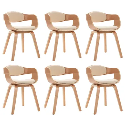 Produktbild von Esszimmerstühle 6 Stk. Bugholz und Kunstleder