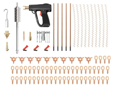 Produktbild von Karosserie Ausbeulwerkzeug - Dent Puller Dellen Reparatur Set - 86-teilig Edelstahl - Gleithammer 36,5 cm - Spotter/Punktschweißgerät - Schwarz