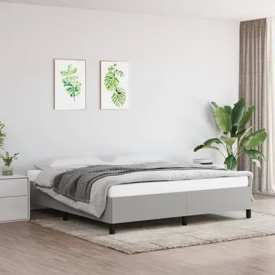 Produktbild von The Living Store Bettgestell Hellgrau 180×200 cm Stoff