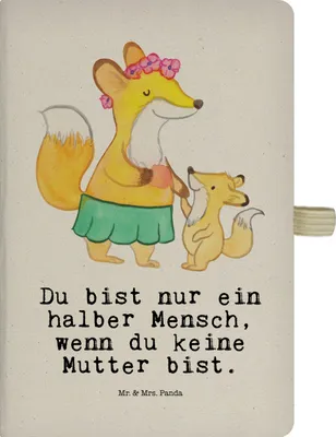 Produktbild von Mr. & Mrs. Panda notizbuch Mutter Herz - Transparent - Geschenk, Notizheft, kariert, Jubiläum, Skizzenbuch, Journal, Tagebuch