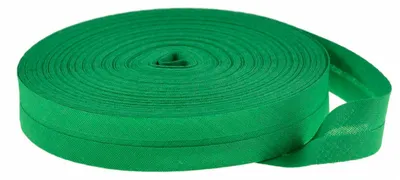 Schrägband Baumwolle Breite 14mm gefalzt grün