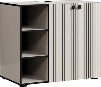 Immagine prodotto di mobile bagno trendteam Pure Bliss Cashmere grigio chiaro in melamina L/H/D ca. 90/79/53 cm