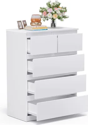 Produktbild von GOPLUS Kommode mit 5 Schubladen, Freistehendes Sideboard mit Metallgleitschienen, Platzsparender Mehrzweckschrank